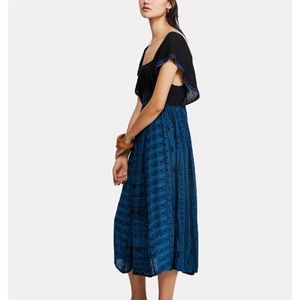 Free People In Search of Paradise Midi Boho Dress
